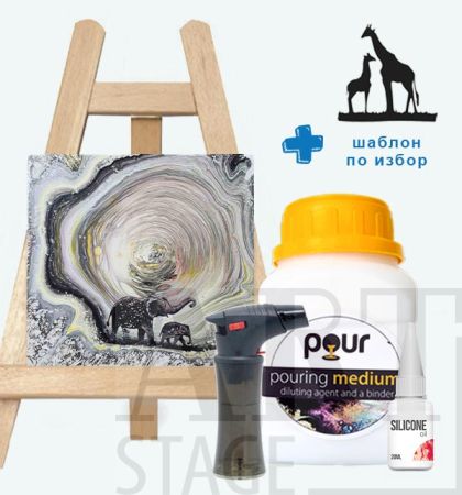 Acrylic pouring kit with gift