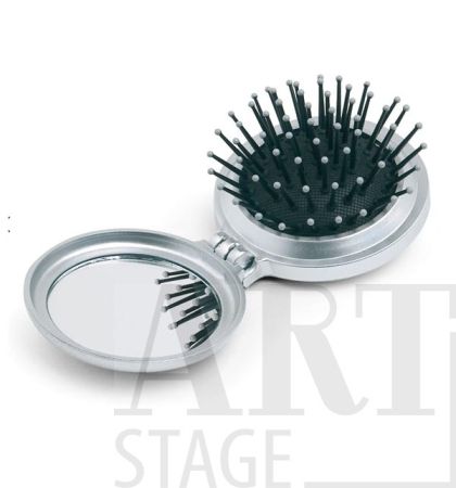 Foldable hair brush and mirror