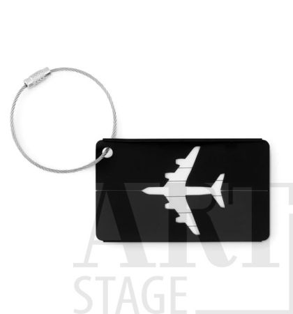 Aluminium airplane luggage tag