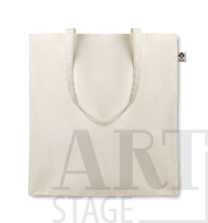 Organic cotton shopping bag with long handles 105 gr/m²