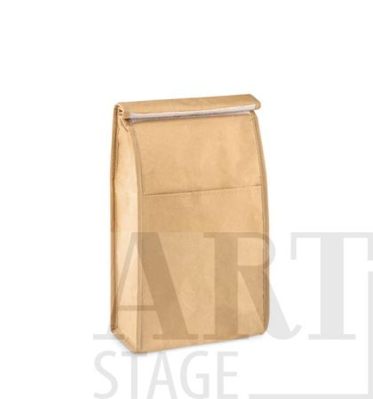 Woven recycled paper woven cooler lunch bag 