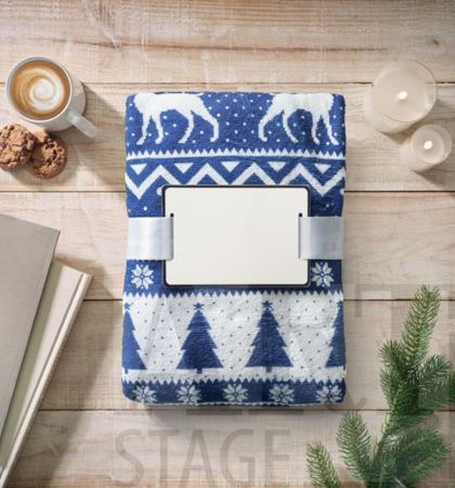 Коледно одеяло от коралов полар