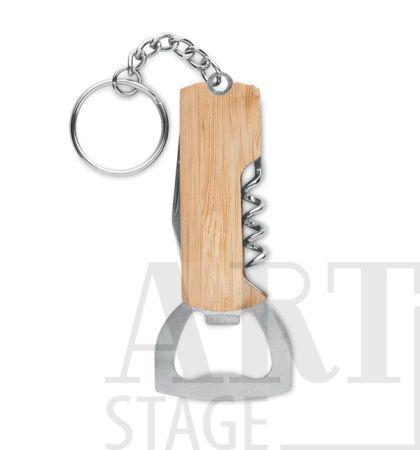 3 in 1 tool pocket with bamboo case and key ring