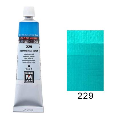 Акрилна боя Maestro Pan 229 Кобалт тюркоаз светъл 45ml