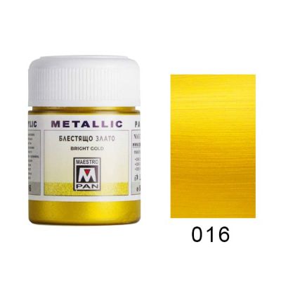 Акрилна боя Maestro Pan 016 Блестящо злато 50ml.