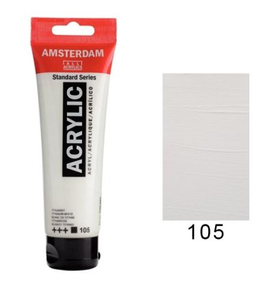 Акрилна боя Амстердам Titanium White 105 120мл.