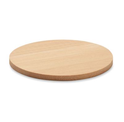 Round bamboo coaster
