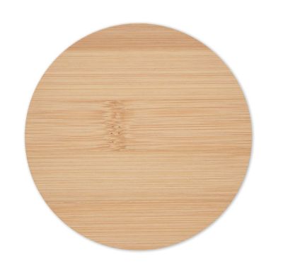 Round bamboo coaster