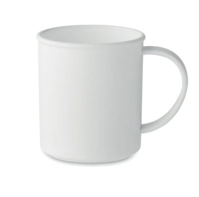 Reusable vintage mug made of PP. 