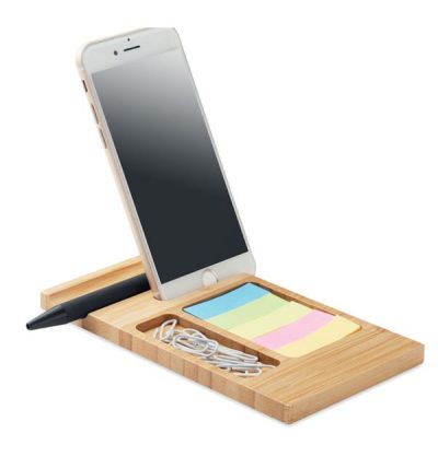 Bamboo desk phone stand