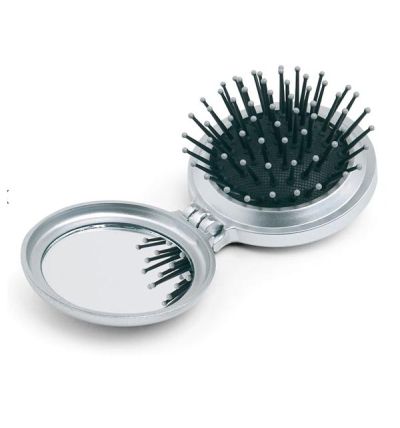 Foldable hair brush and mirror