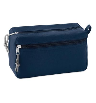 Cosmetic bag with double zipper