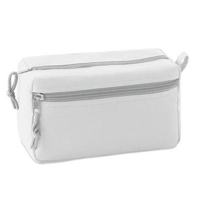 Cosmetic bag with double zipper