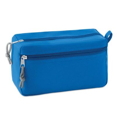 Cosmetic bag with double zipper