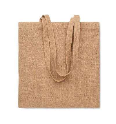Пазарска чанта от юта с дълги дръжки