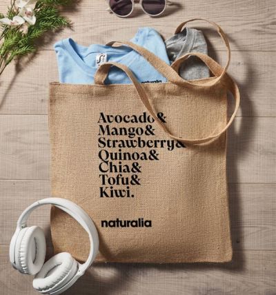 Пазарска чанта от юта с дълги дръжки