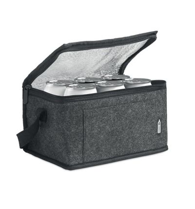 Хладилна чанта от RPET филц с преден джоб