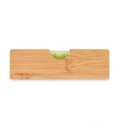 Spirit level made from bamboo with a built-tin bottle-opener