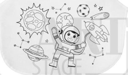 Комплект детска престилка за оцветяване 