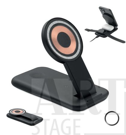 Compact wireless charger for desk and office